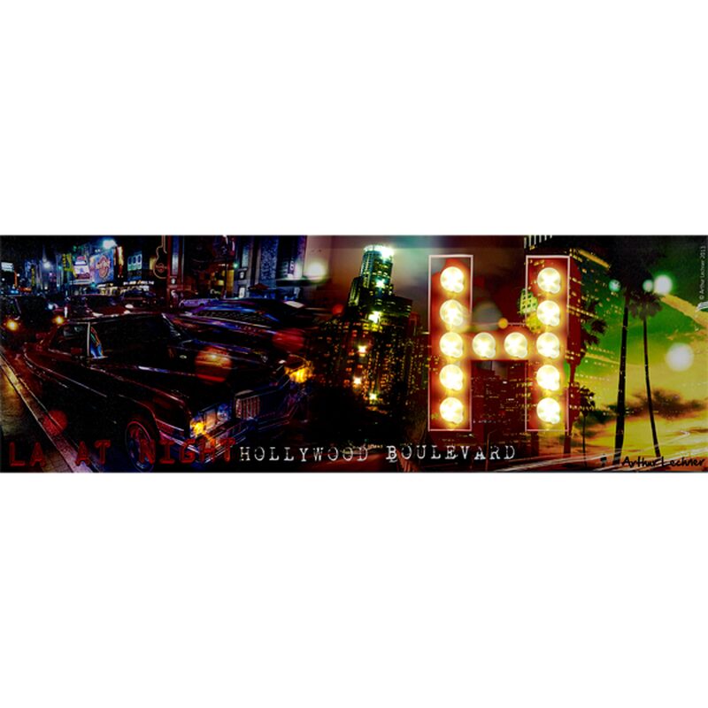 Toile lumineuse LED HOLLYWOOD BOULEVARD 90 x 30 cm