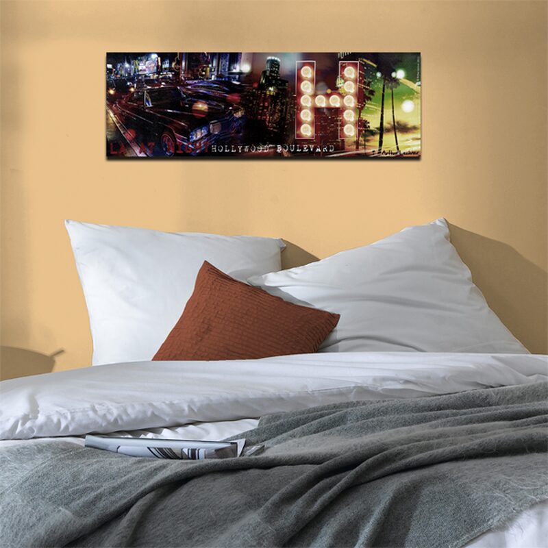 Toile lumineuse LED HOLLYWOOD BOULEVARD 90 x 30 cm