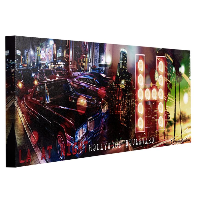 Toile lumineuse LED HOLLYWOOD BOULEVARD 90 x 30 cm