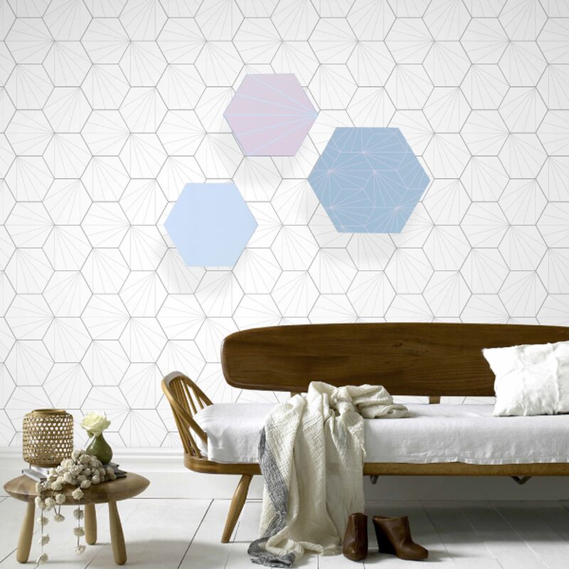 Triptyque HEXAGONALES BY SOPHIE FERJANI 36 x 31 cm