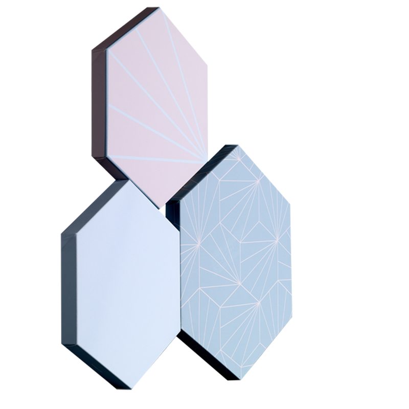 Triptyque HEXAGONALES BY SOPHIE FERJANI 36 x 31 cm