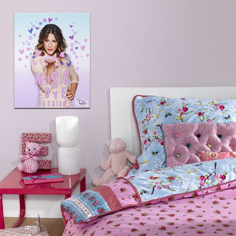 Toile imprimée VIOLETTA HEART 40 x 50 cm