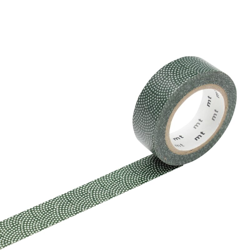 Masking tape POIS ROSACE coloris vert sapin