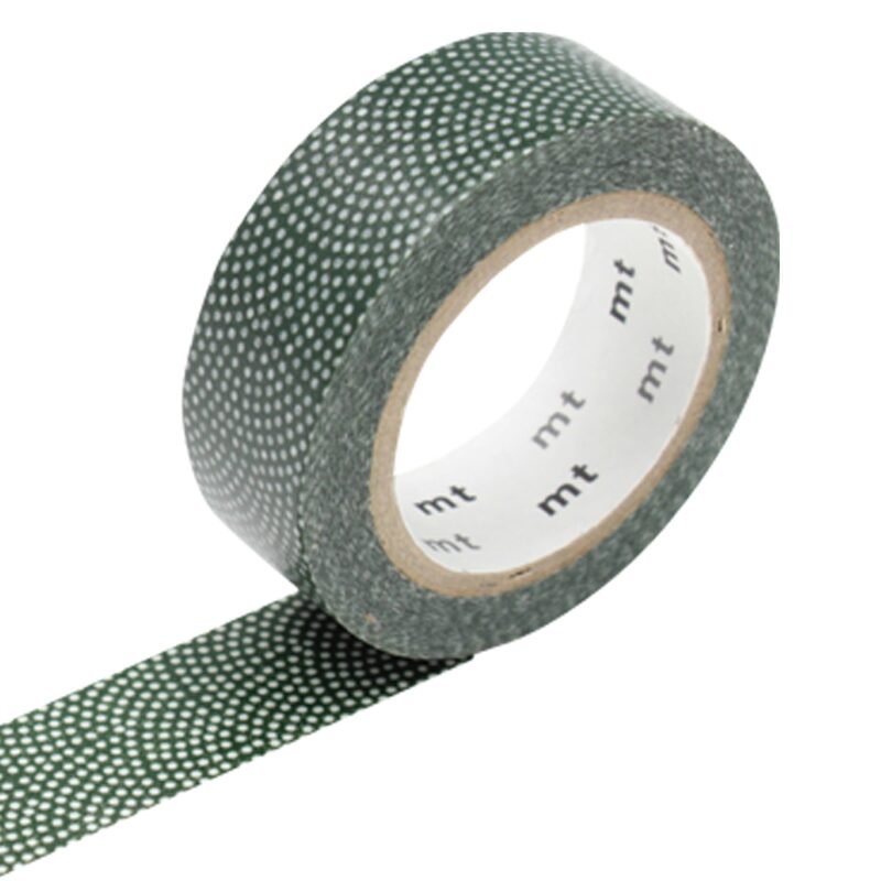 Masking tape POIS ROSACE coloris vert sapin