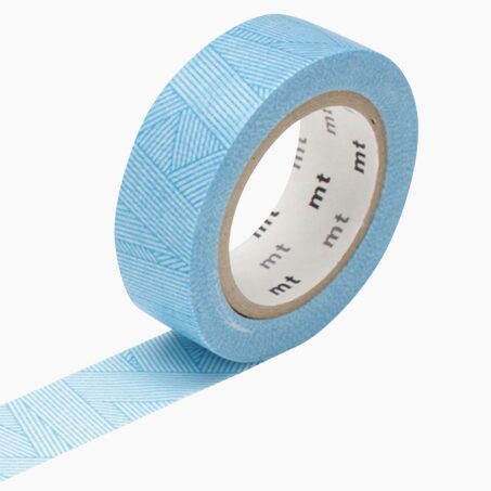 Masking tape TRAME MESSY coloris cyan