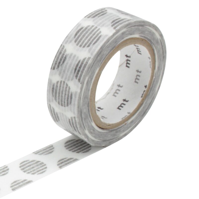 Masking tape RONDS HACHURES coloris noir