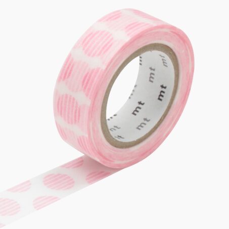 Masking tape RONDS HACHURES coloris rose