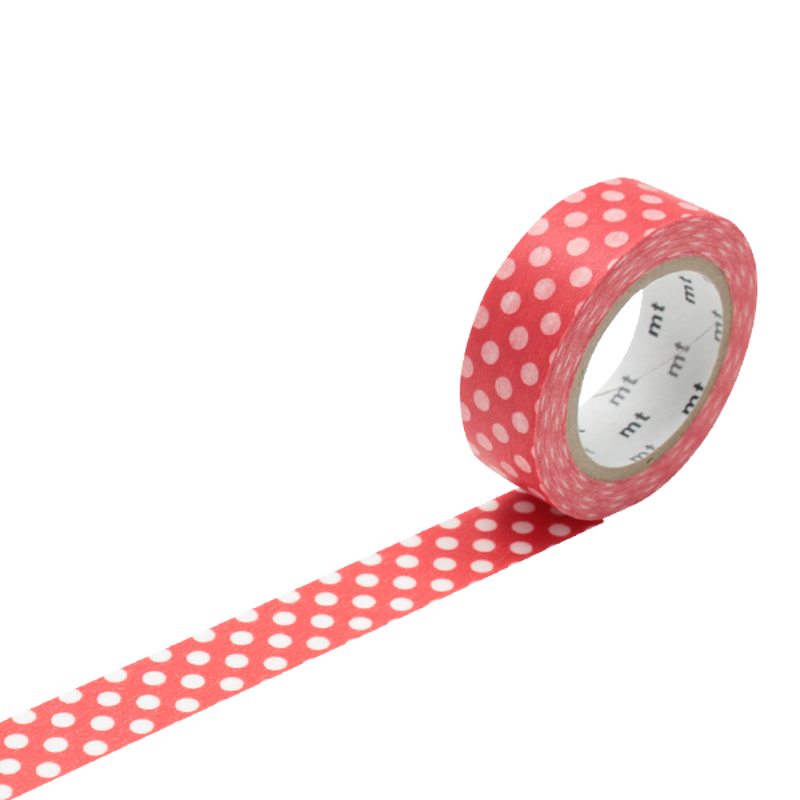 Masking tape POIS coloris rouge cerise