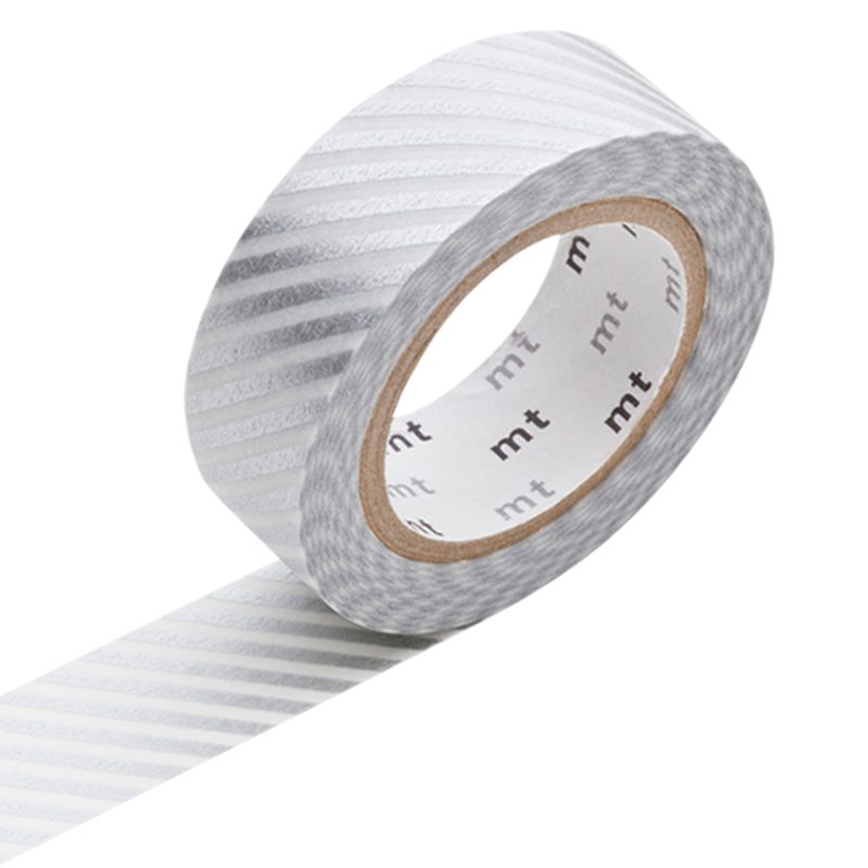 Masking tape RAYE coloris argent