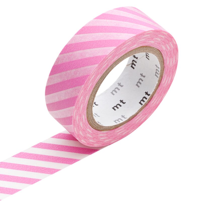 Masking tape RAYÉ coloris rose