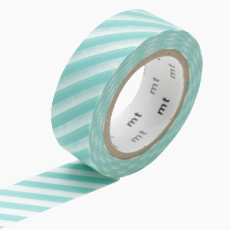 Masking tape RAYURES coloris bleu aqua