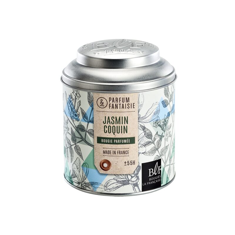 Bougie parfumée BOÎTE À THÉ jasmin coquin