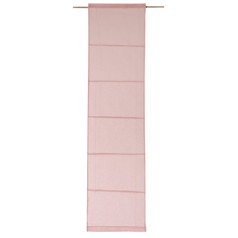 Vitrage TEMPORA coloris rose pâle 45 x 180 cm