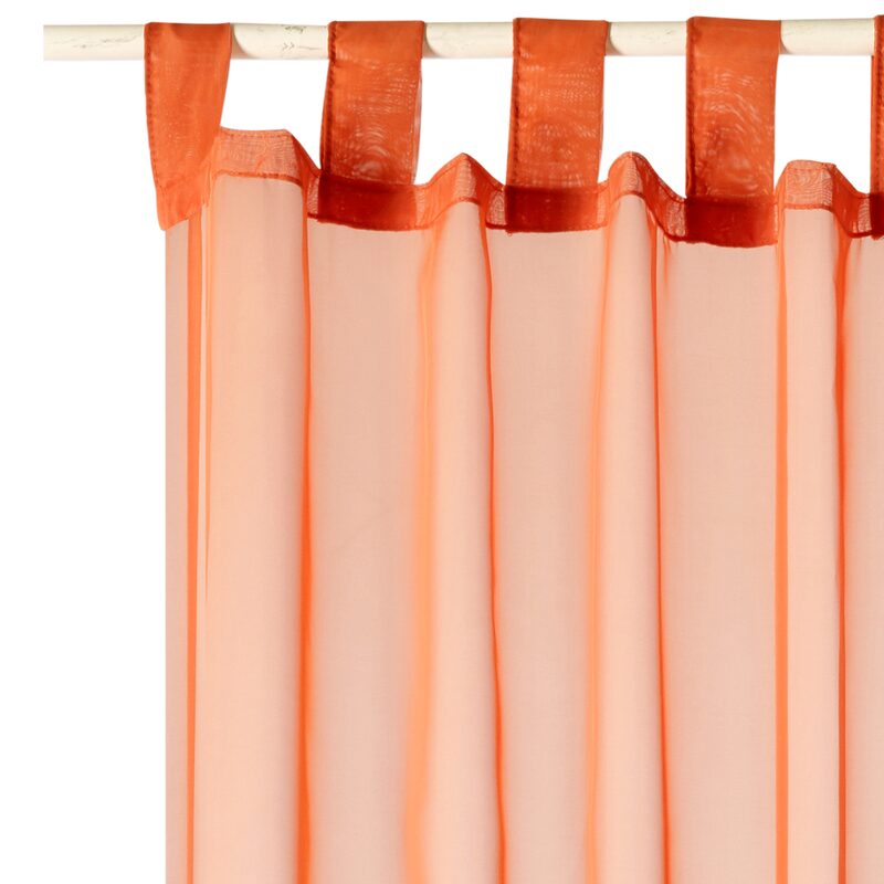 Voilage NEW EASY coloris orange brique 140 x 240 cm