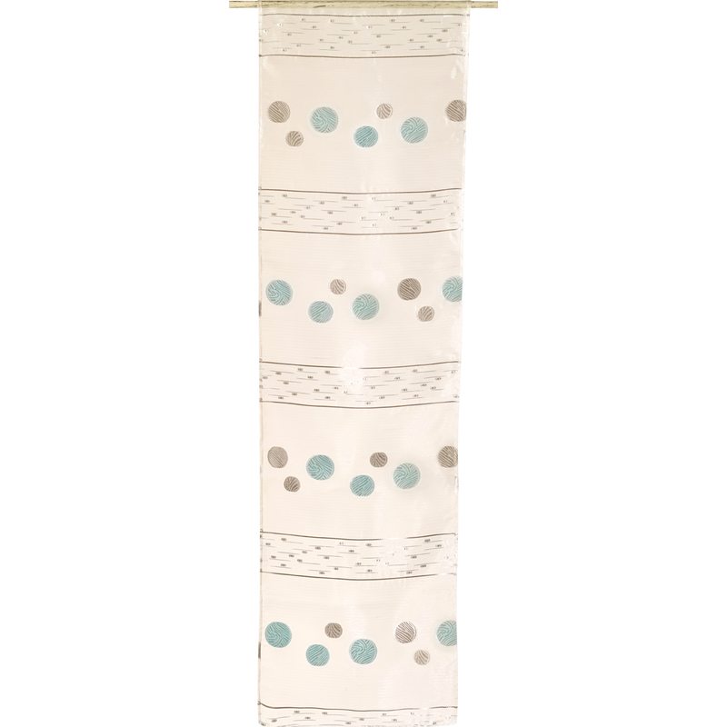 Vitrage TRAMONTANE coloris bleu aqua 45 x 160 cm