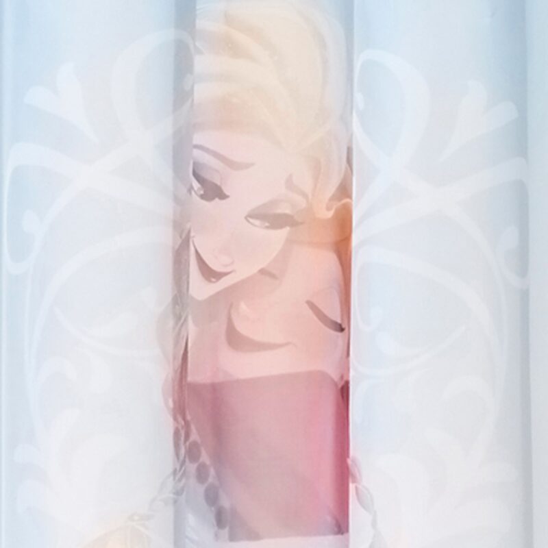 Voilage REINE DES NEIGES coloris bleu glacé 140 x 240 cm