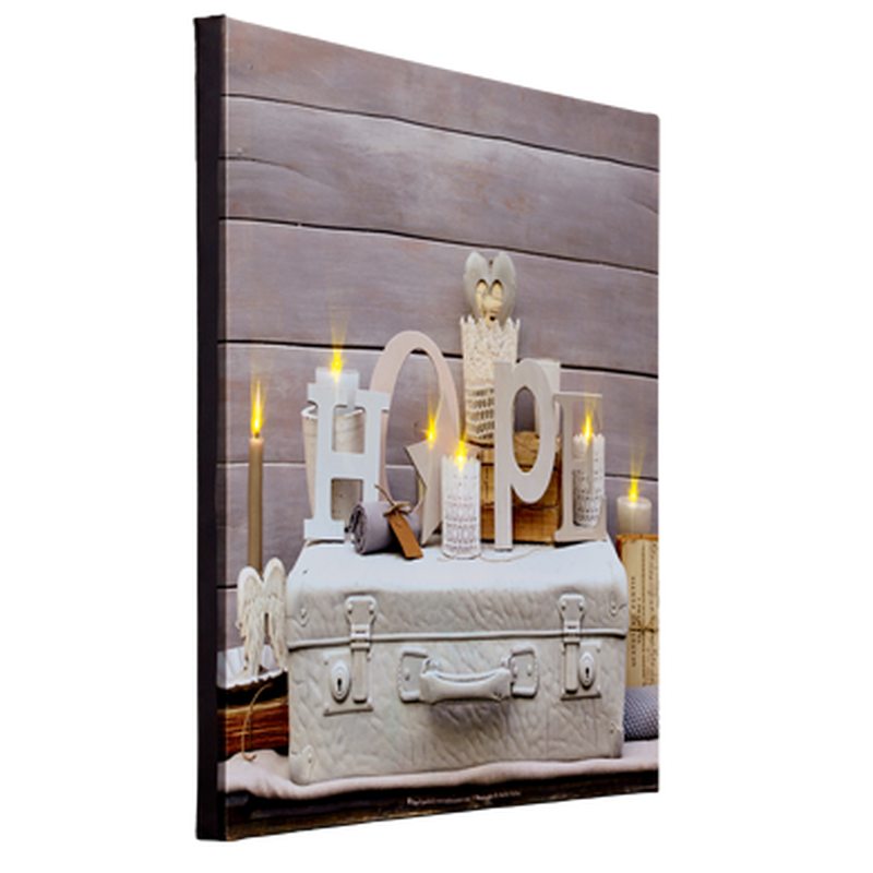 Toile lumineuse LED GIVING HOPE 50 x 40 cm