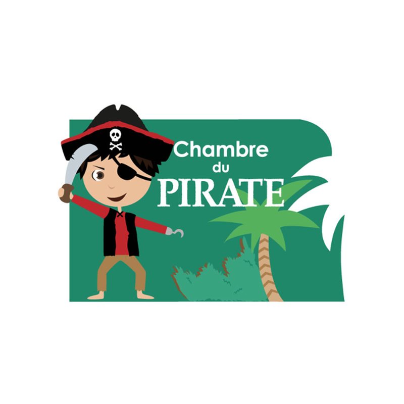 Déco de porte Plaque de porte PIRATE 28 x 20 cm