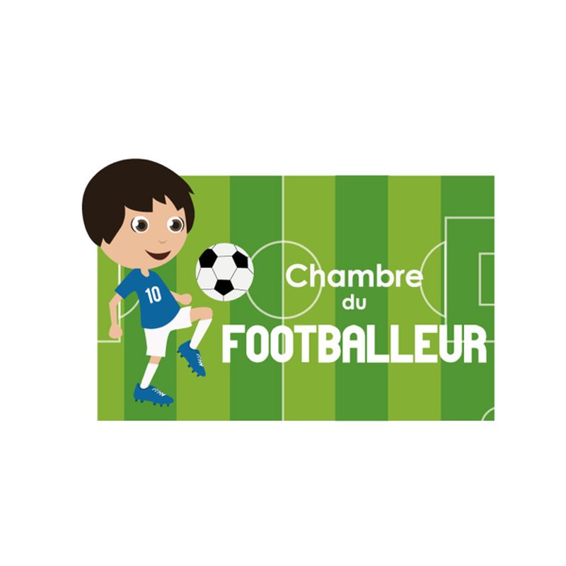 Déco de porte Plaque de porte FOOTBALLEUR 28 x 20 cm
