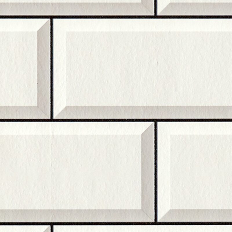 Papier peint vinyle CARRELAGE METRO coloris blanc