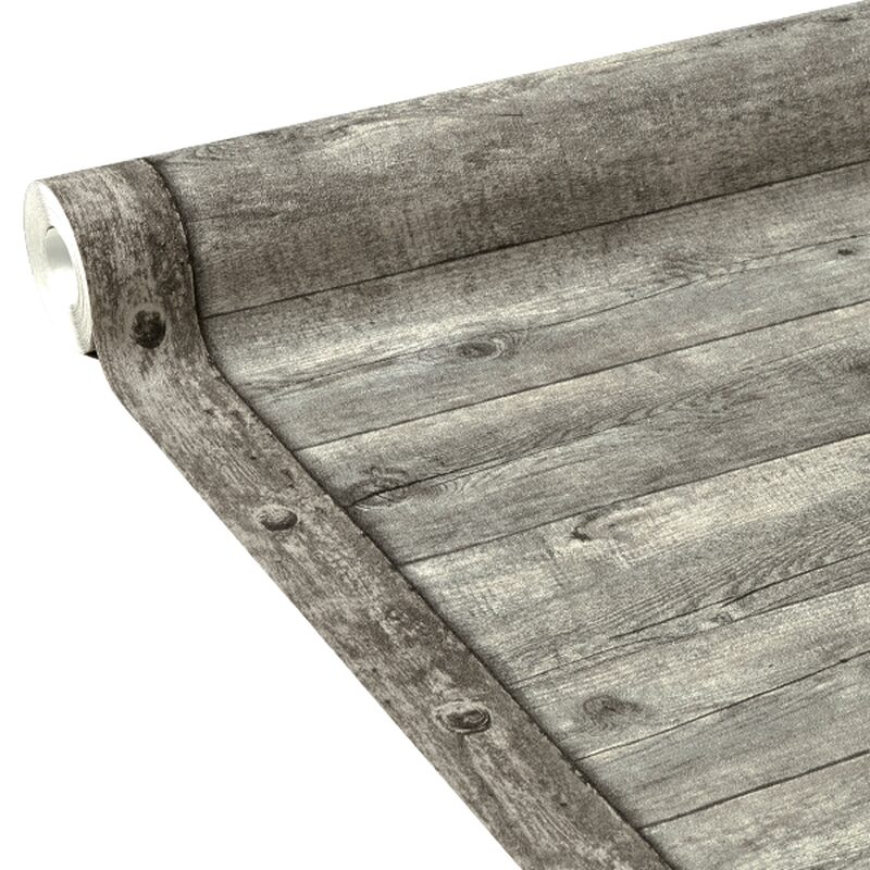 Papier peint intissé PALM BEACH coloris gris patiné