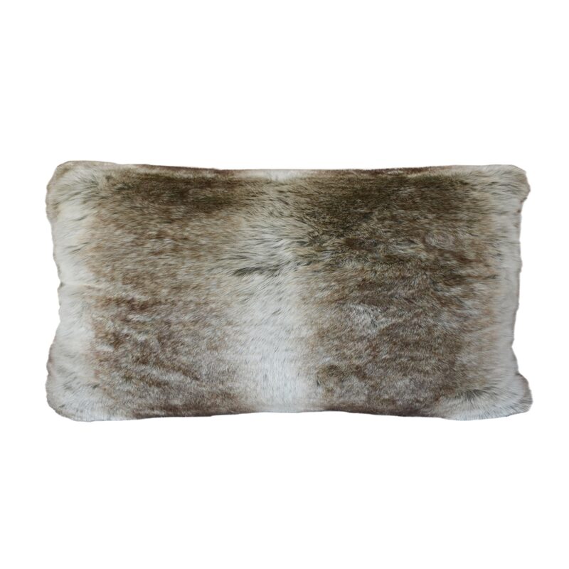 Coussin LOUP coloris brun 50 x 30 cm