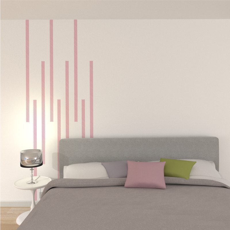 Masking tape RAYÉ coloris rose