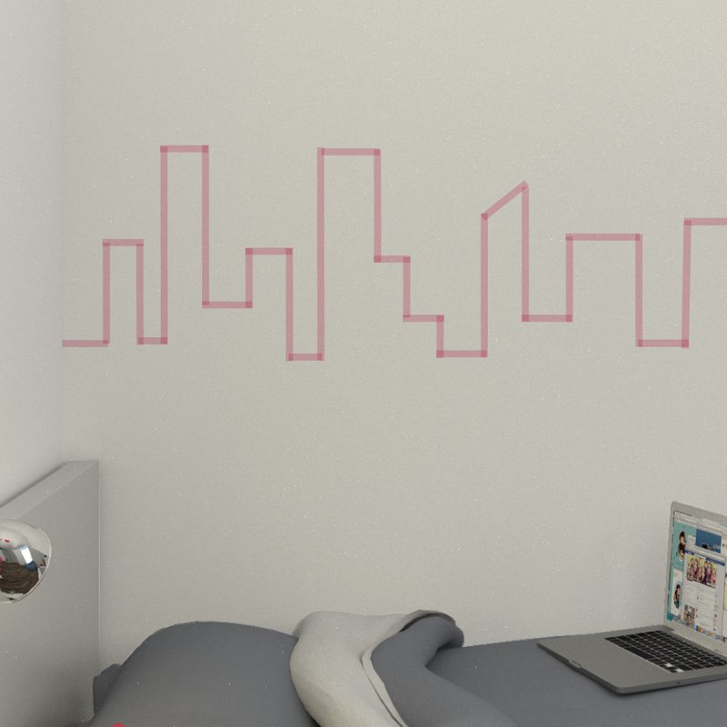 Masking tape UNI coloris rose