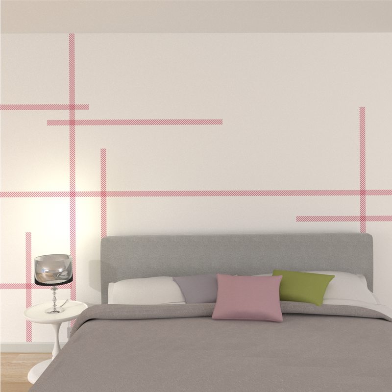 Masking tape RAYÉ coloris rose