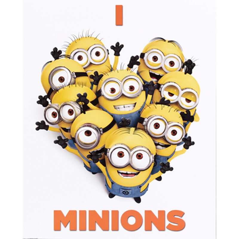 Tableau MINIONS HEART 40 x 50 cm