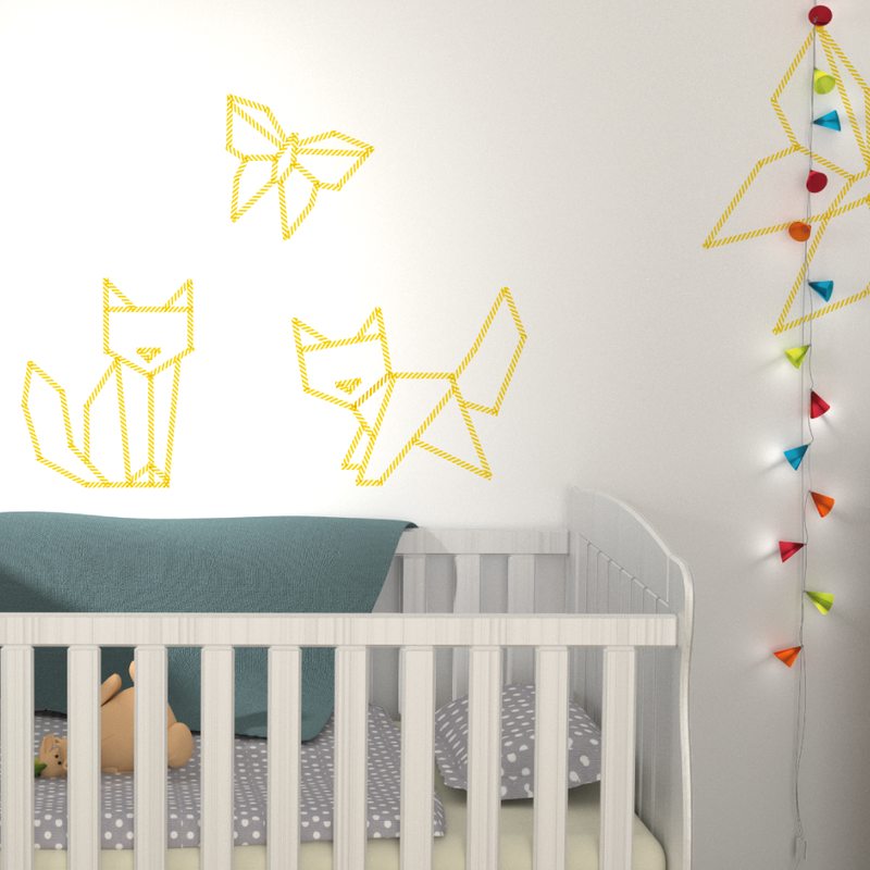 Masking tape RAYURES coloris jaune