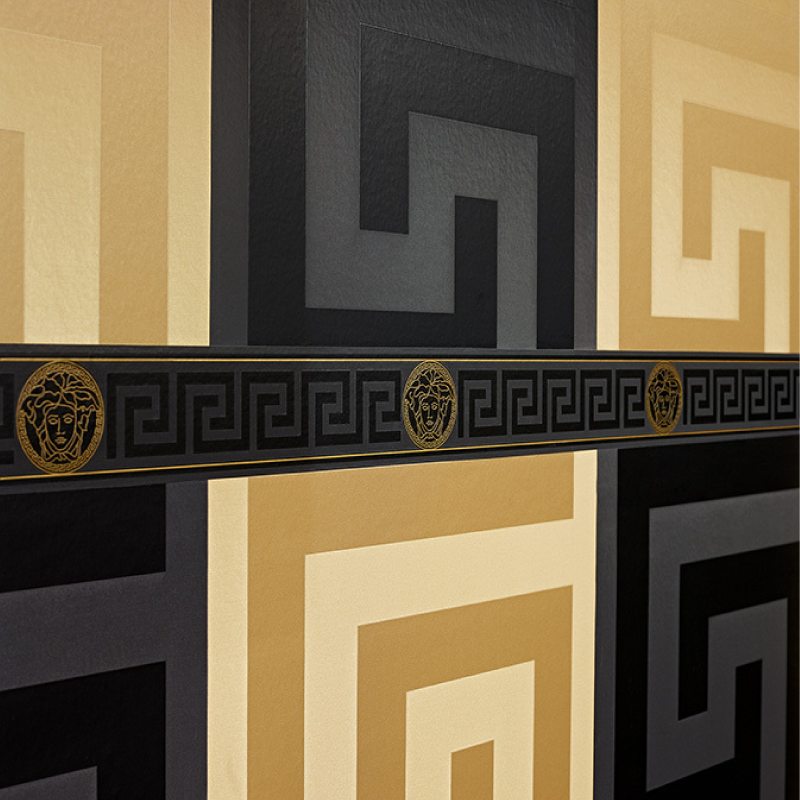 Frise vinyle VERSACE GRECO coloris noir