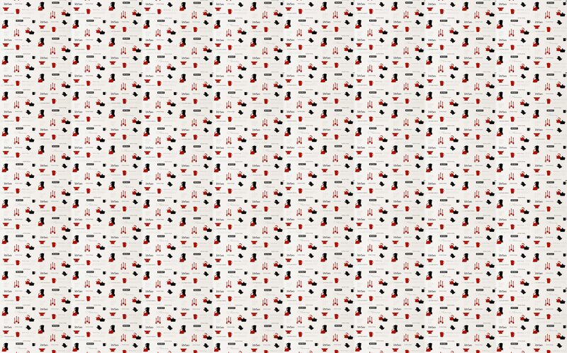 Papier peint KITCHEN DESIGN coloris blanc