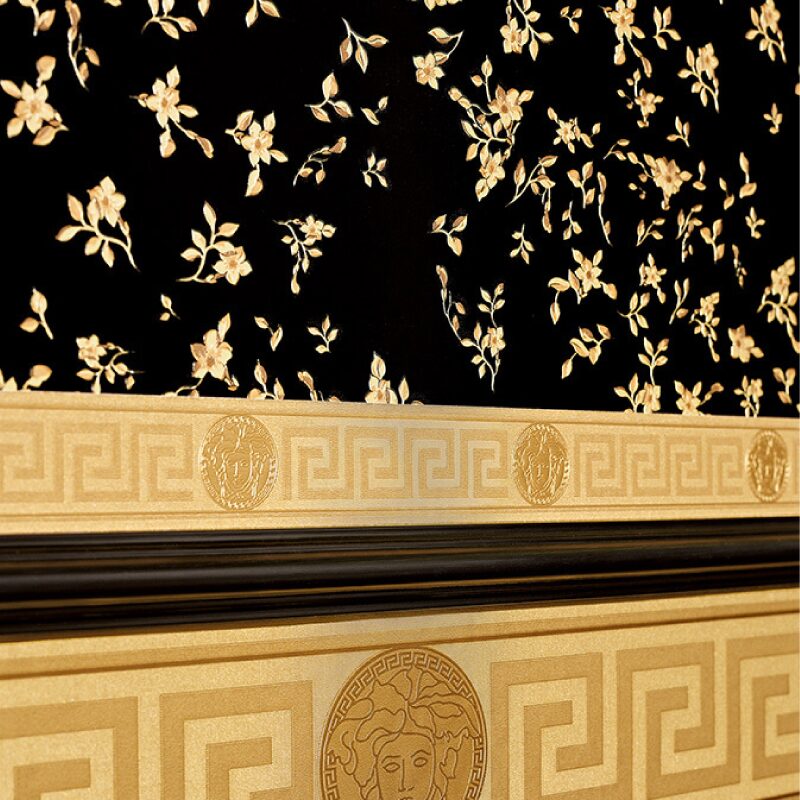 Papier peint intissé VERSACE FLORALI coloris or