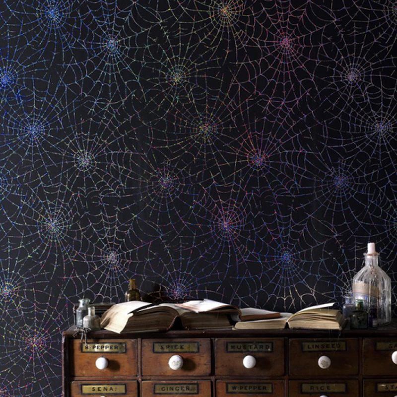 Papier peint intissé COBWEB MOONLIGHT coloris noir