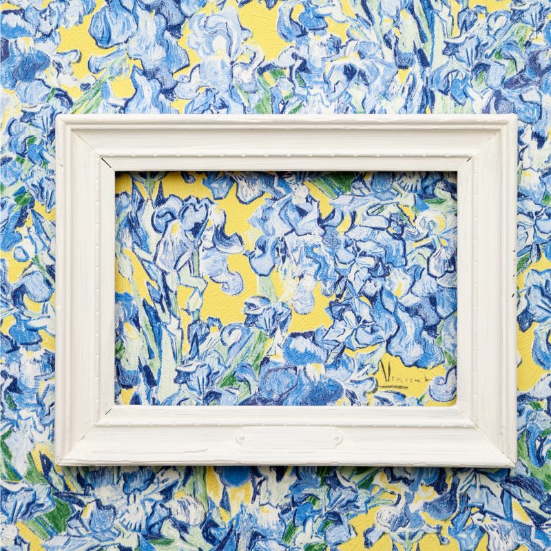 Papier peint intissé VAN GOGH IRISES coloris iris bleu