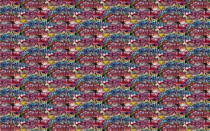 Papier peint SWAG TAG coloris multicolore