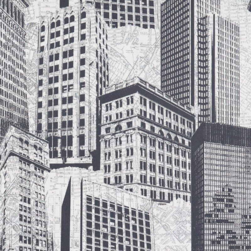 Papier peint BOSTON coloris gris argenté