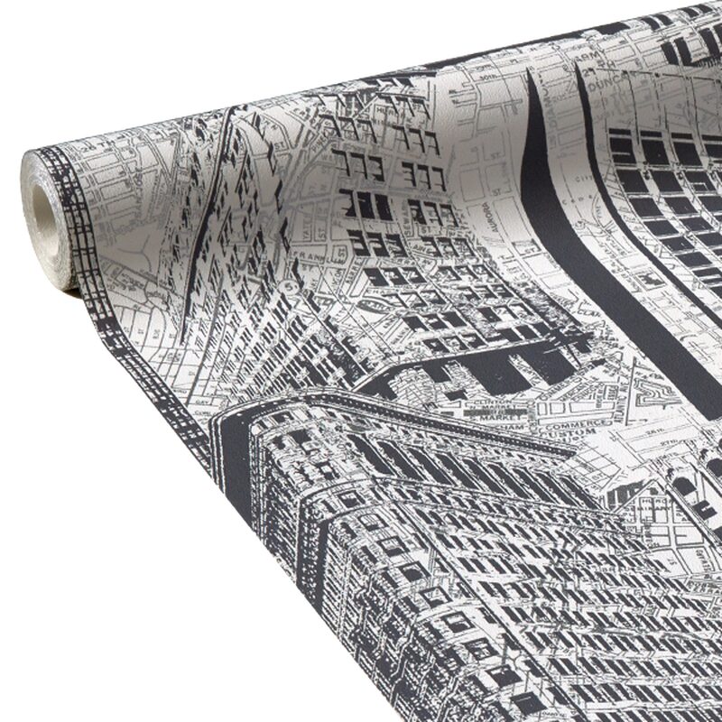 Papier peint BOSTON coloris gris argenté