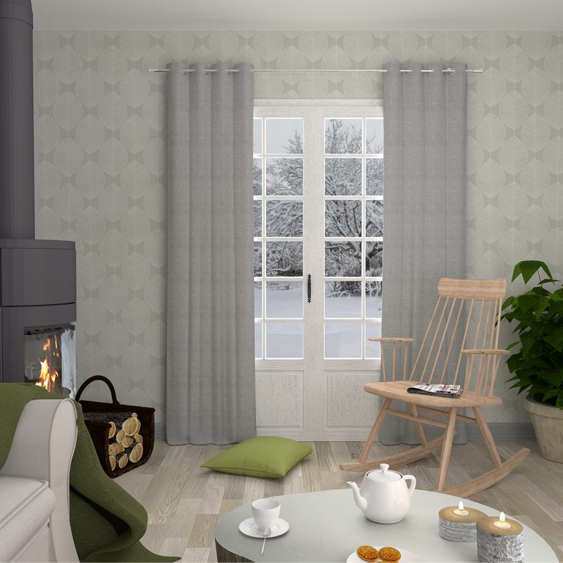 Rideau NEW OXFORD coloris gris 140 x 260 cm