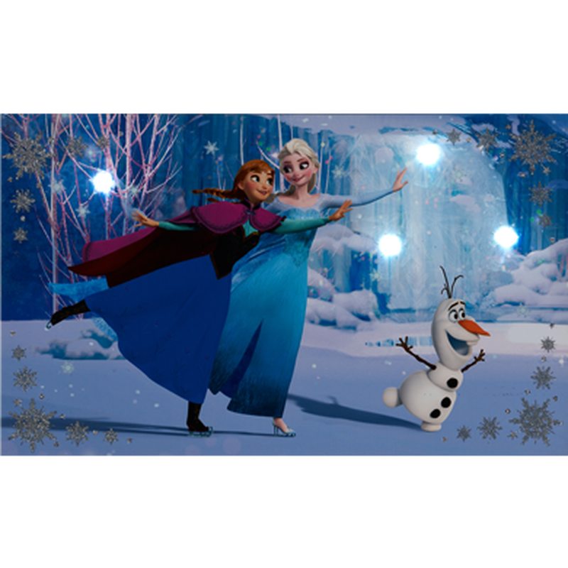 Toile lumineuse LED REINE DES NEIGES 50 x 30 cm