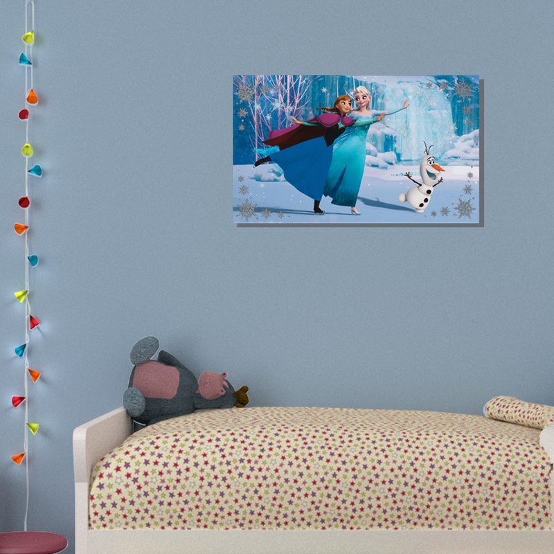 Toile lumineuse LED REINE DES NEIGES 50 x 30 cm