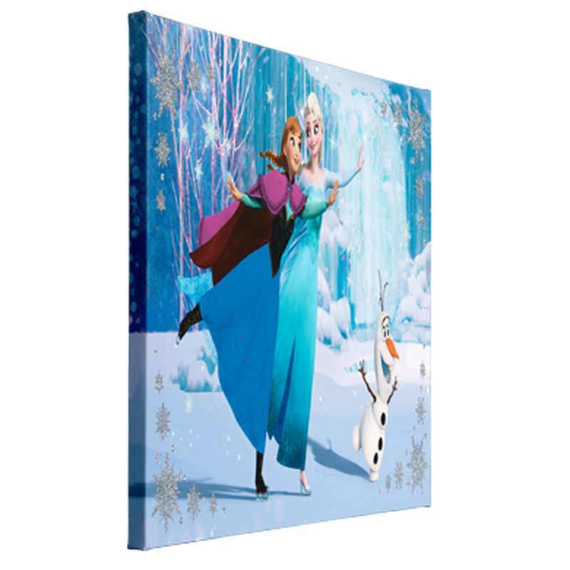 Toile lumineuse LED REINE DES NEIGES 50 x 30 cm
