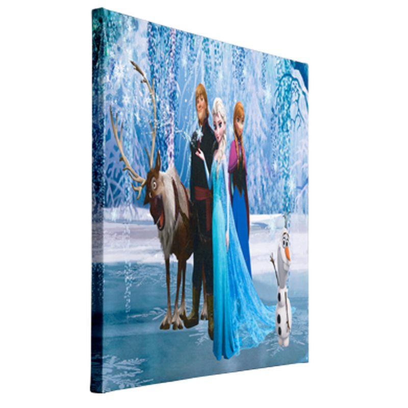 Toile lumineuse LED REINE DES NEIGES 50 x 30 cm