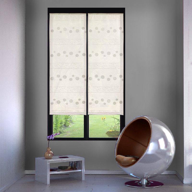Vitrage TRAMONTANE coloris blanc 45 x 160 cm