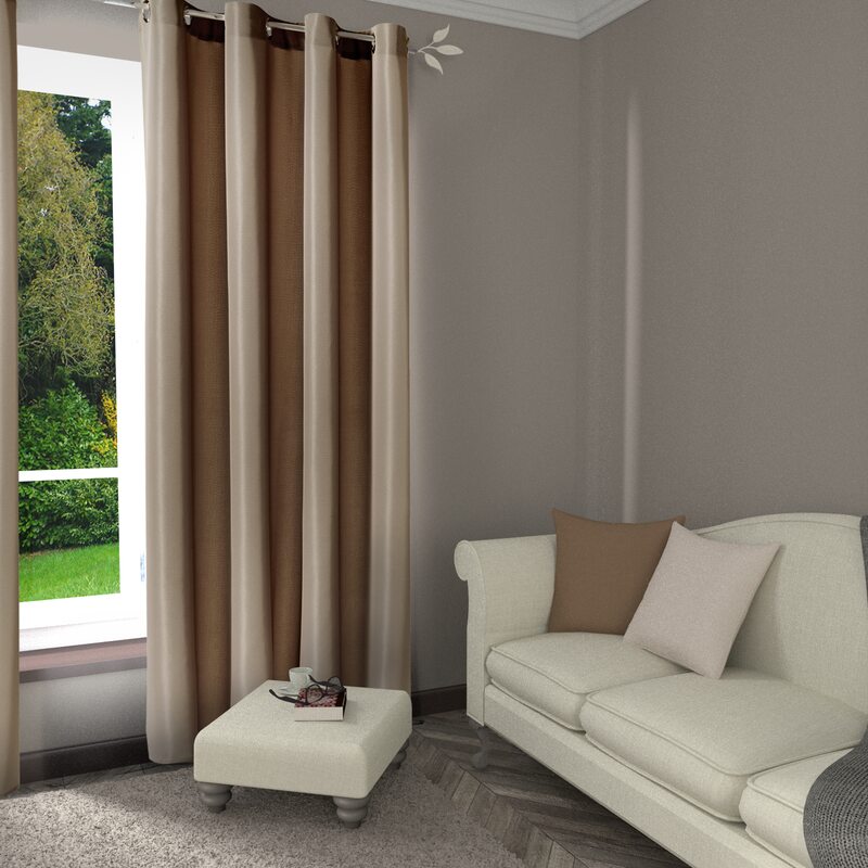 Rideau ESSENTIAL coloris taupe 140 x 300 cm