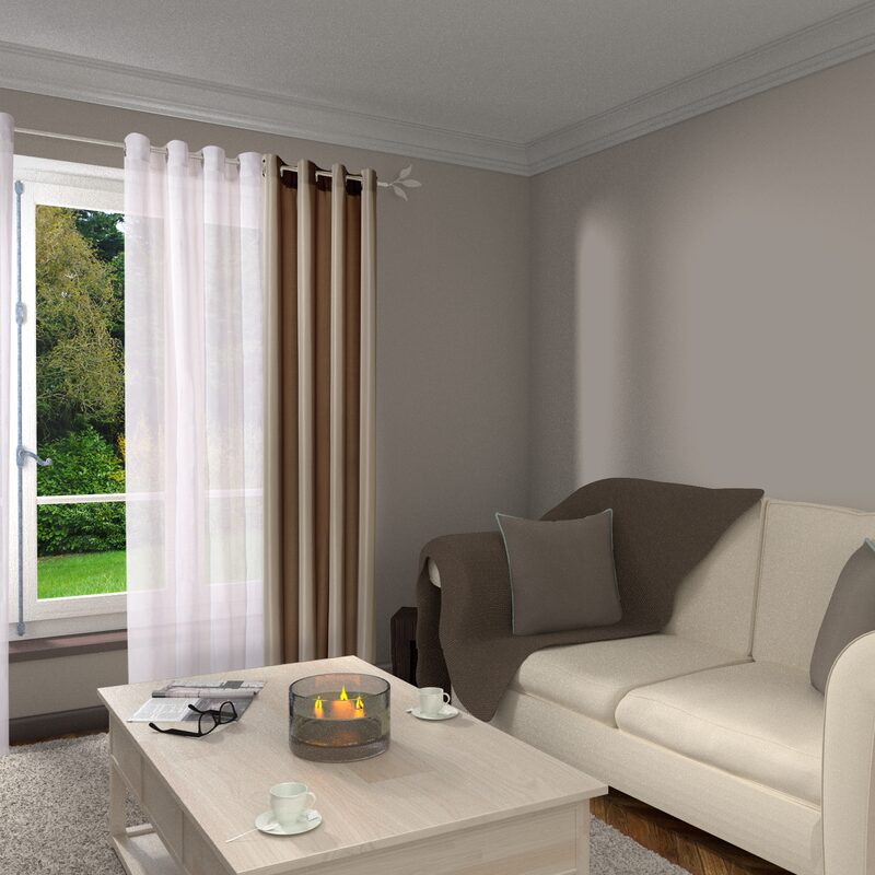Rideau ESSENTIAL coloris taupe 140 x 240 cm