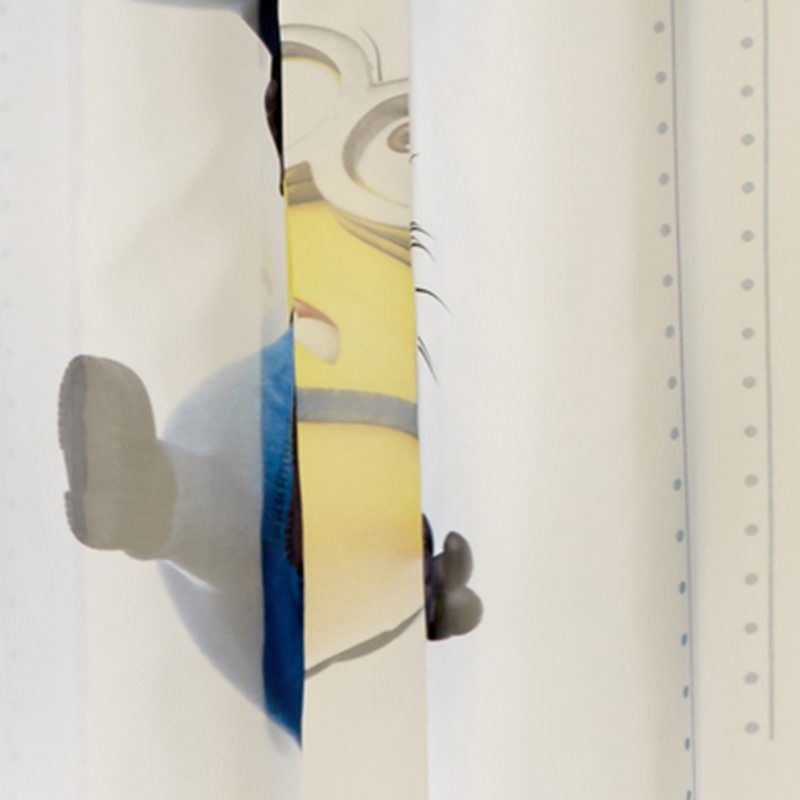 Voilage MINIONS OOPS coloris jaune poussin 140 x 240 cm