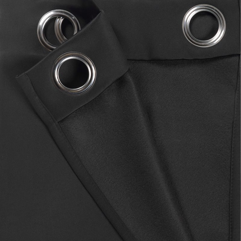 Rideau thermique ALESSANDRO coloris noir 135 x 240 cm
