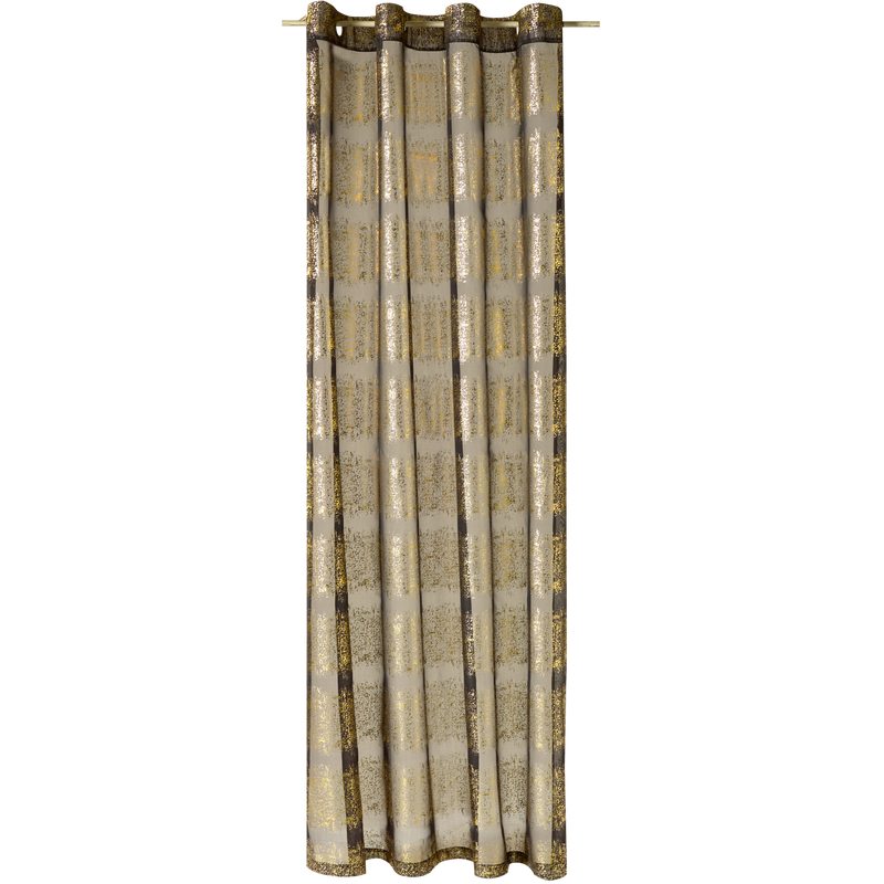 Voilage BLING coloris noir doré 130 x 240 cm